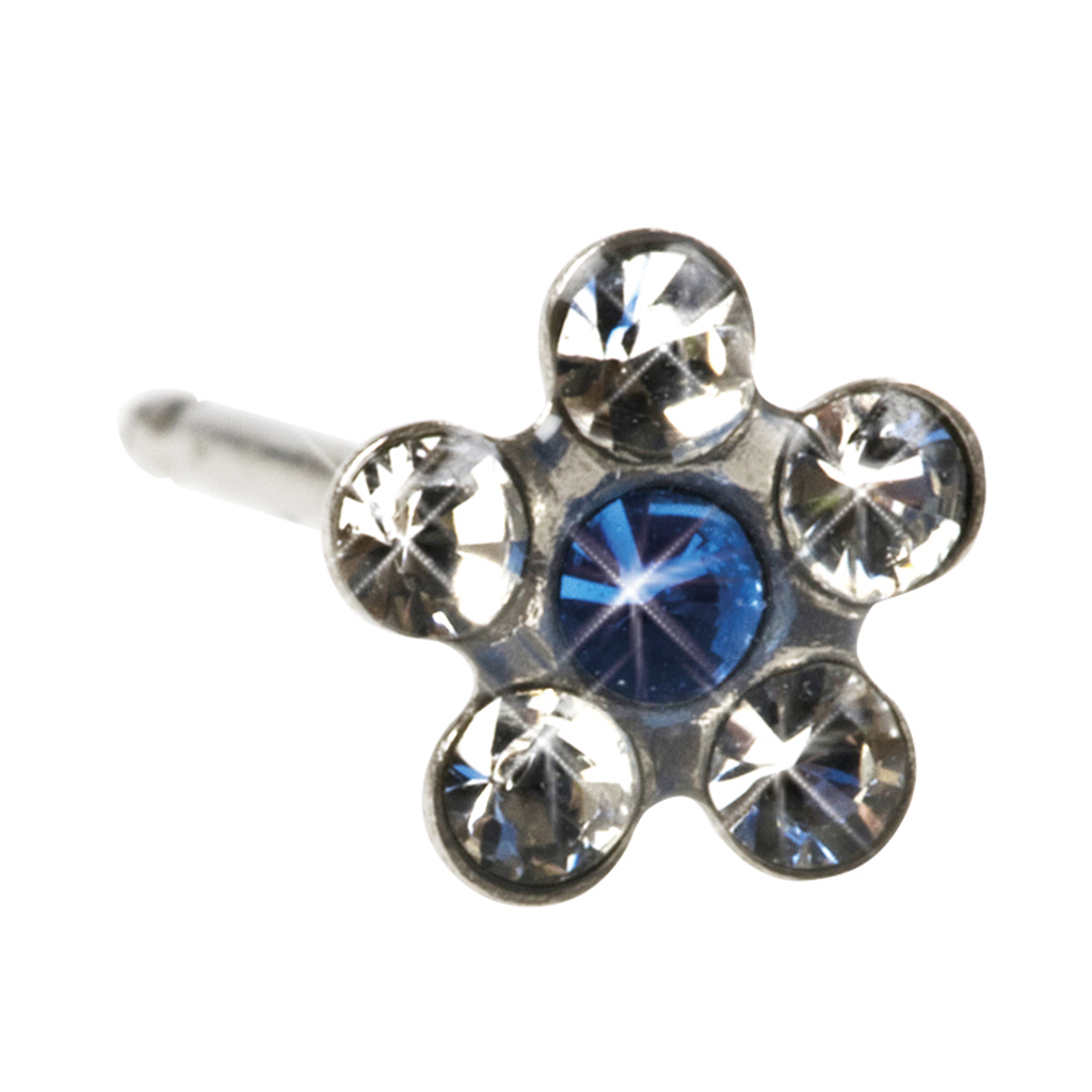 Inverness 119C Crystal w/Sapphire Flower palladium, par