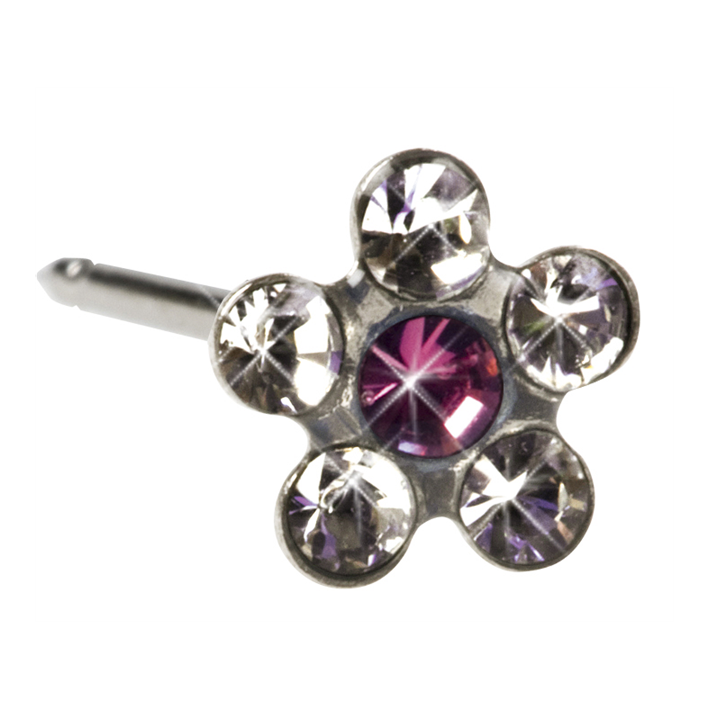 [91000120] Inverness 120C Crystal w/Rose Flower Palladium, par