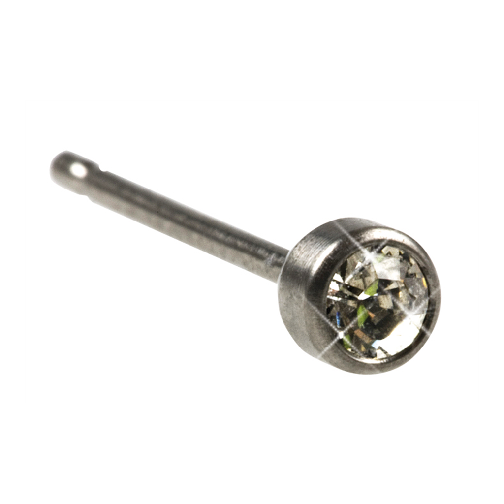 Inverness 334C Bezel Crystal hvitt gull, par