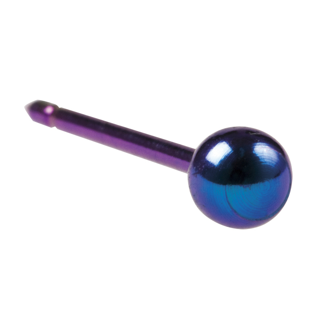 Inverness 510E Blue Ball 3mm allergivennlig titan, par