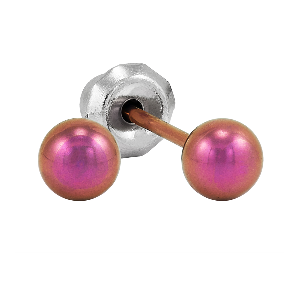 Inverness 527E Lilla anodisert Ball 4mm titan, par