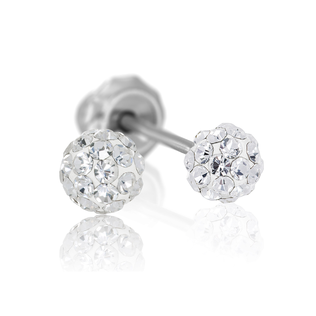 Inverness 578C Krystall klar Pave ball 4mm, par*