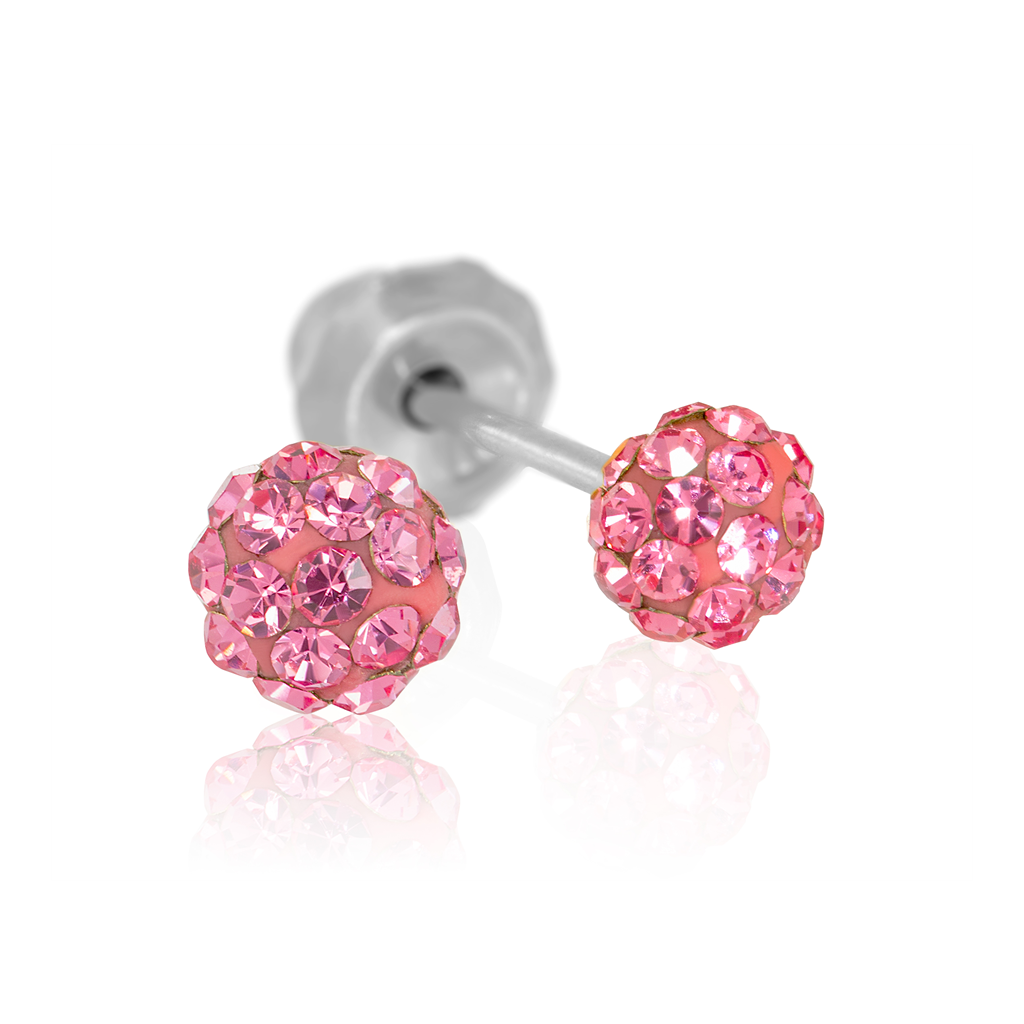 Inverness 588C Krystall Pink Pave ball 4mm, par*