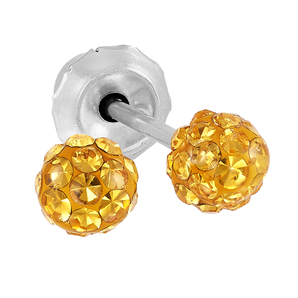 Inverness 685C Krystall Gull Pave ball 4mm, par*