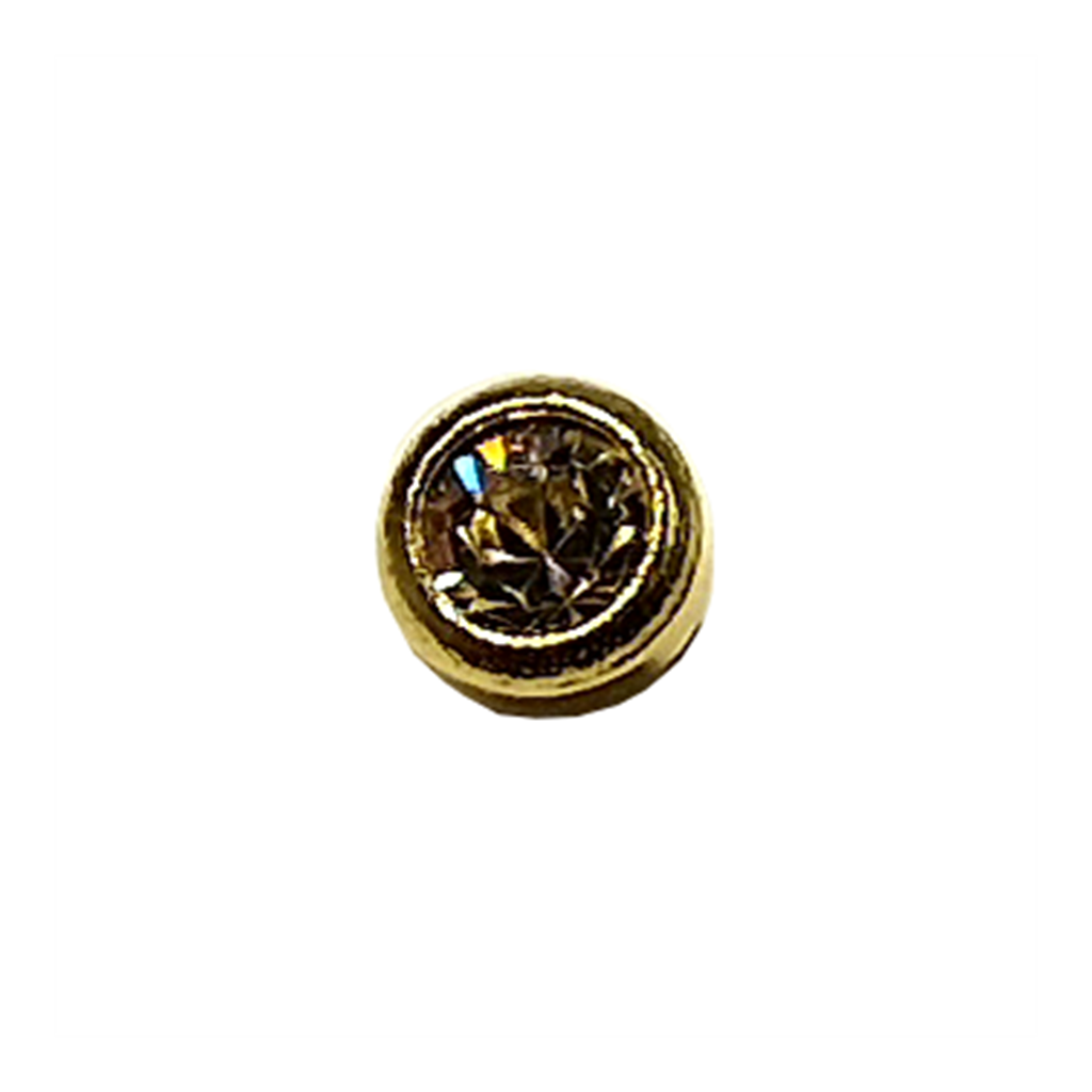 Inverness Nesepiercing Crystal Bezel gullbelagt