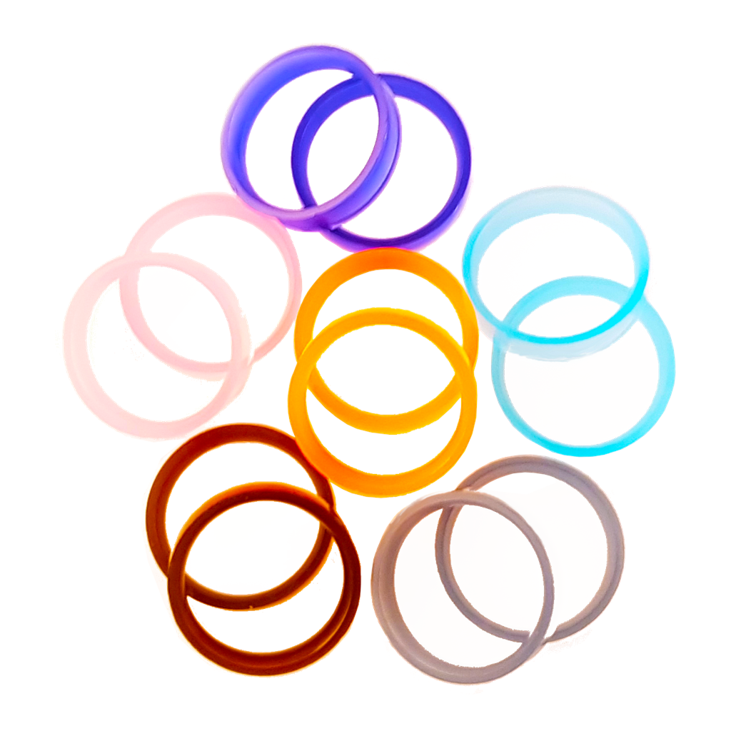 [40901190] Joewell fingerringer ass.farger 12pk.