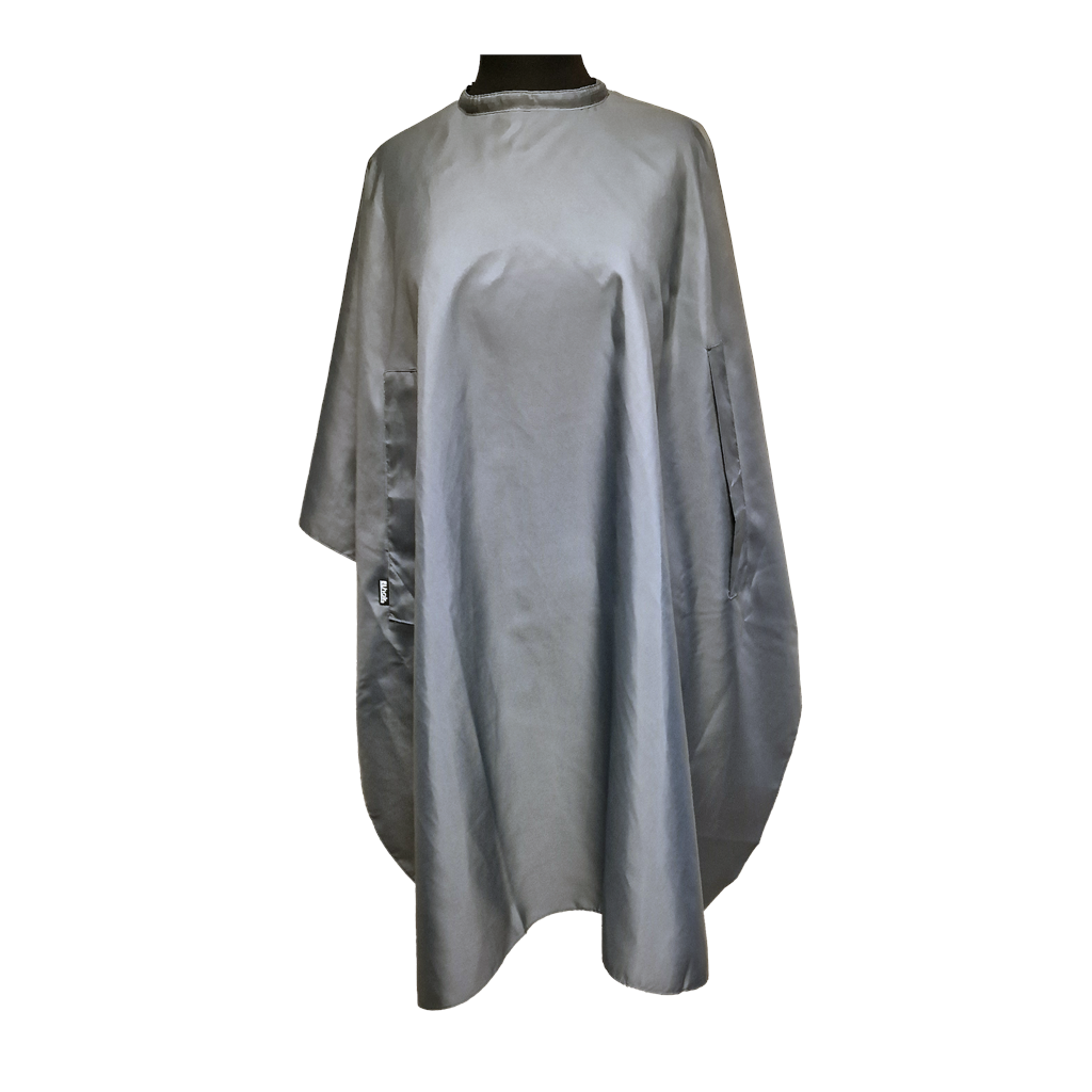 Klippekappe Bella grå m/hekte og lommer