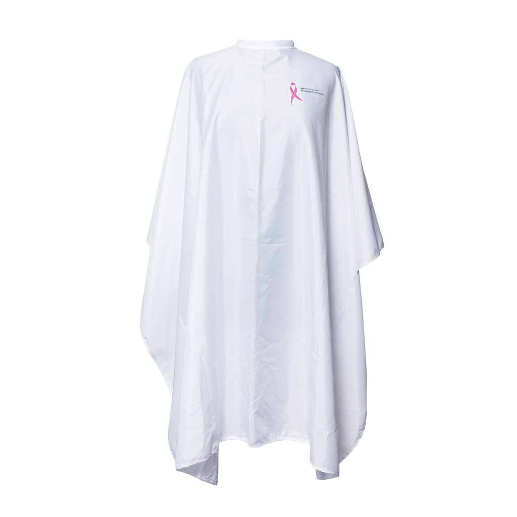 [74000501] Klippekappe Elhair, hvit m/Rosa sløyfe logo