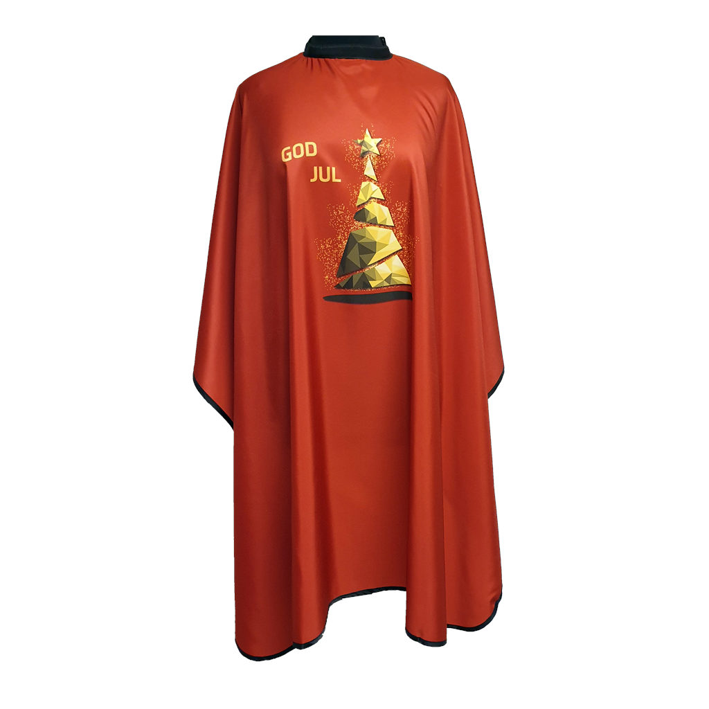 [74000524] Klippekappe God Jul m/hekte rød