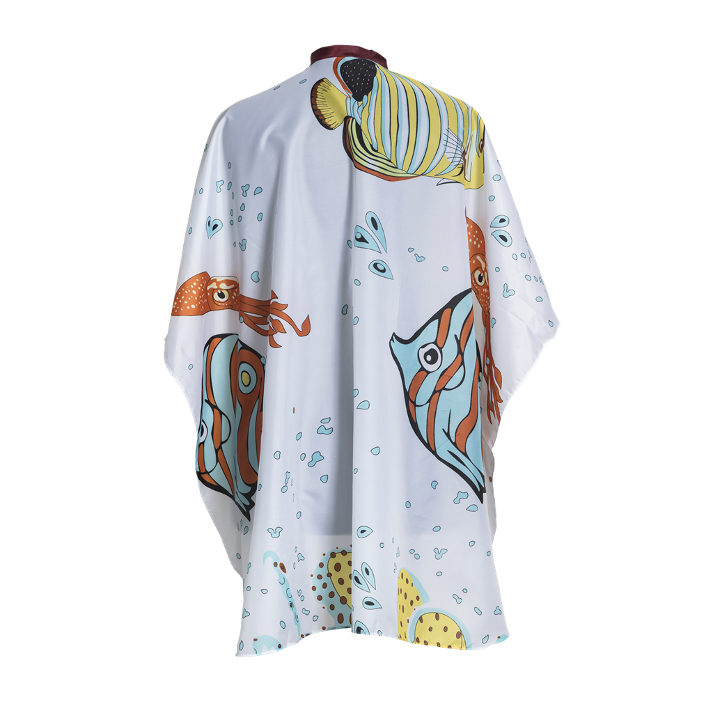 Klippekappe barn fisk, hvit m/borrelås