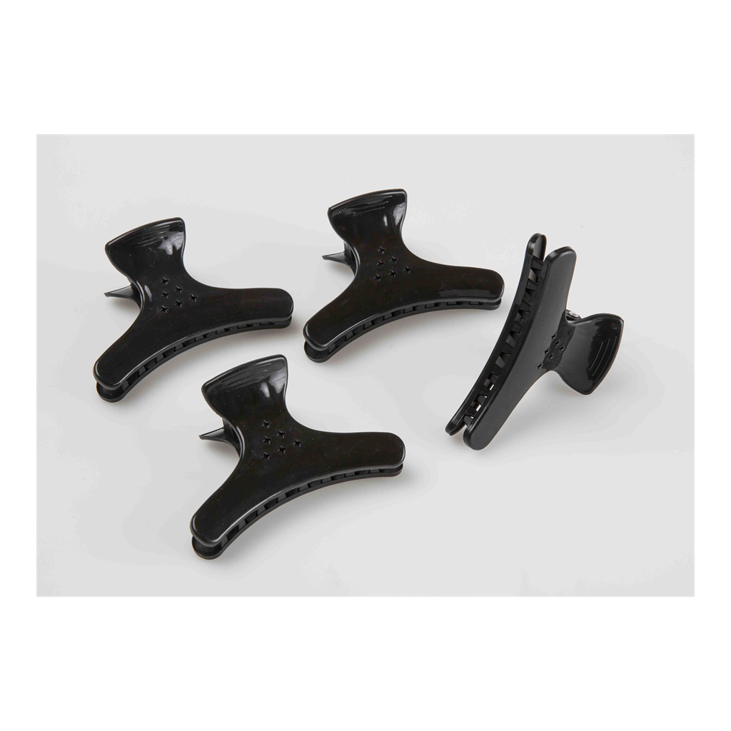 Klyper Butterfly Sort. Mål :8cm 4-pk.