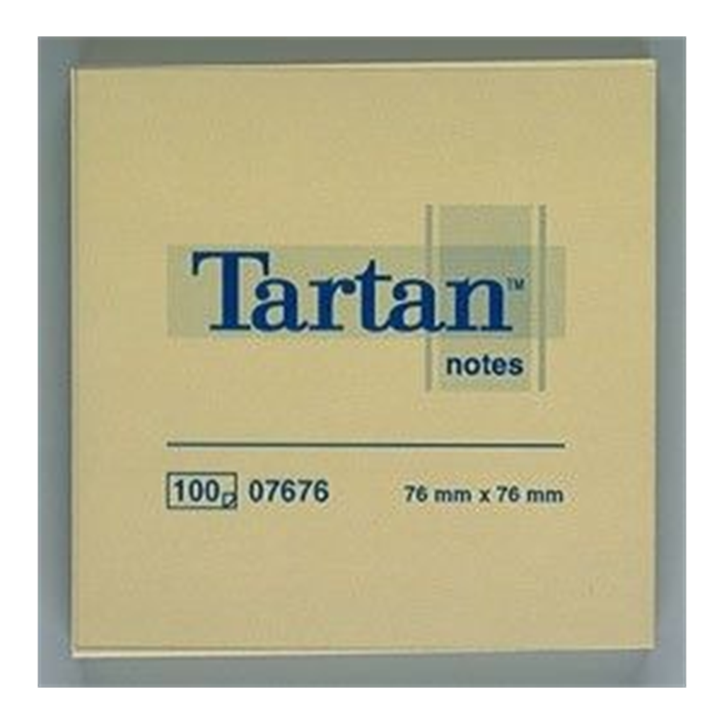 Notatblokk gul 76x76mm