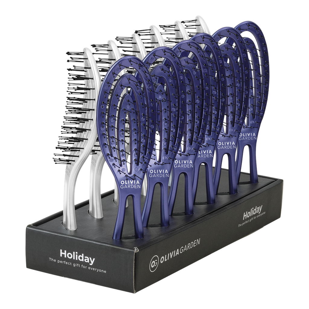 [30309921] Olivia Garden Fingerbrush Frozen Holiday 12 stk inkl. display