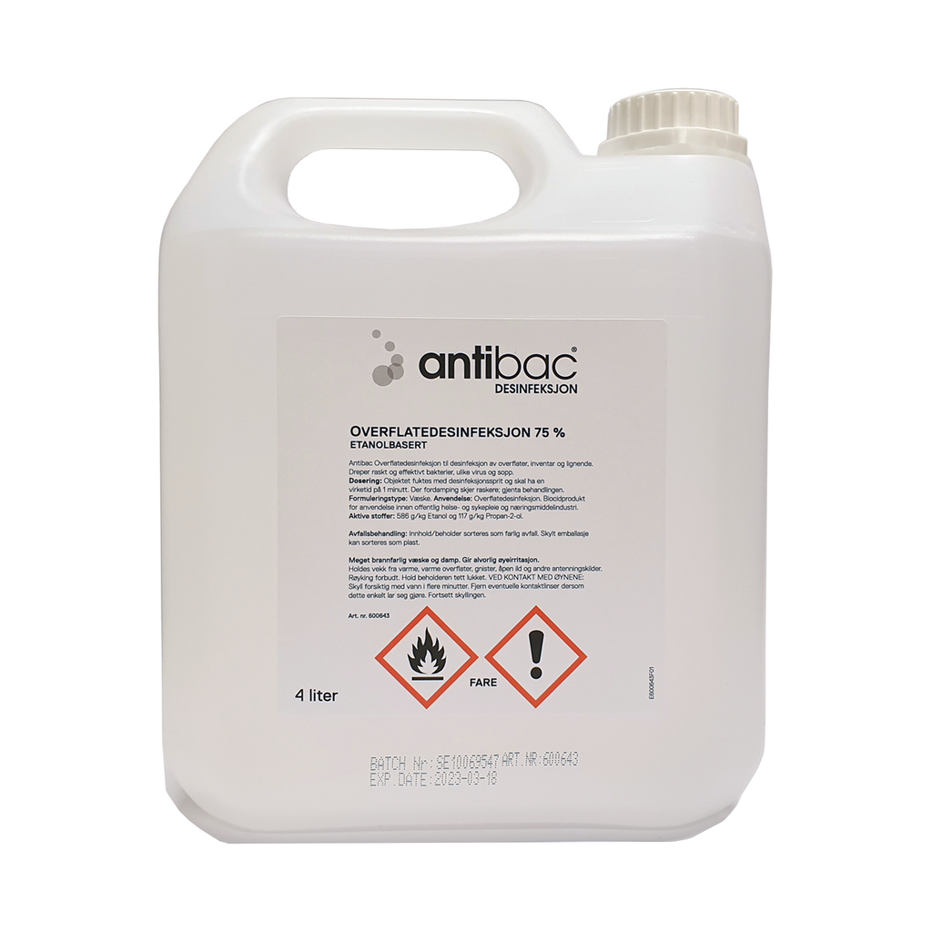 Overflatedesinfeksjon 85% Pure 5L Antibac