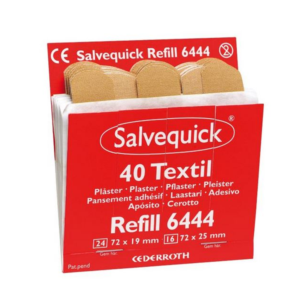 Plaster tekstil 6444 refill. (1 pk av 40stk.)