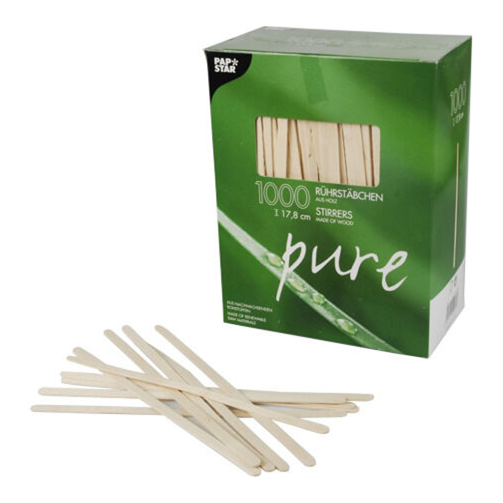 [14509523] Rørepinne tre 17,8cm 1000 stk.