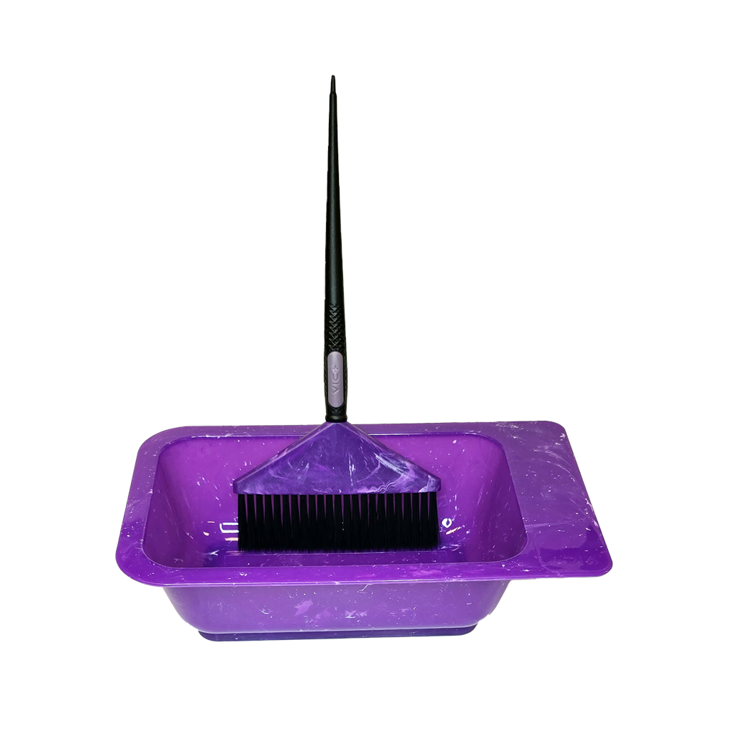 Twilight Duo sett, fargeskål og pensel lilla