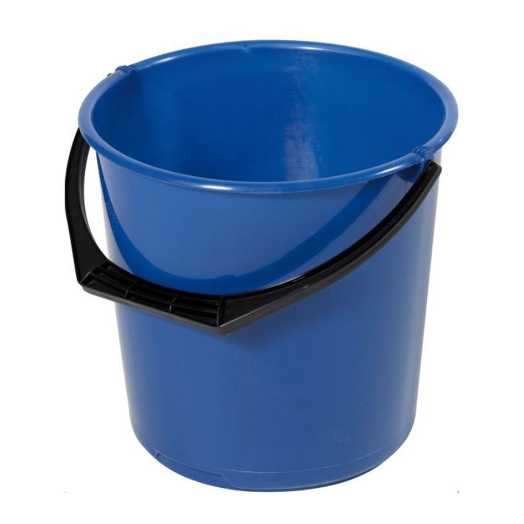 Vaskebøtte 10L rund plast blå.