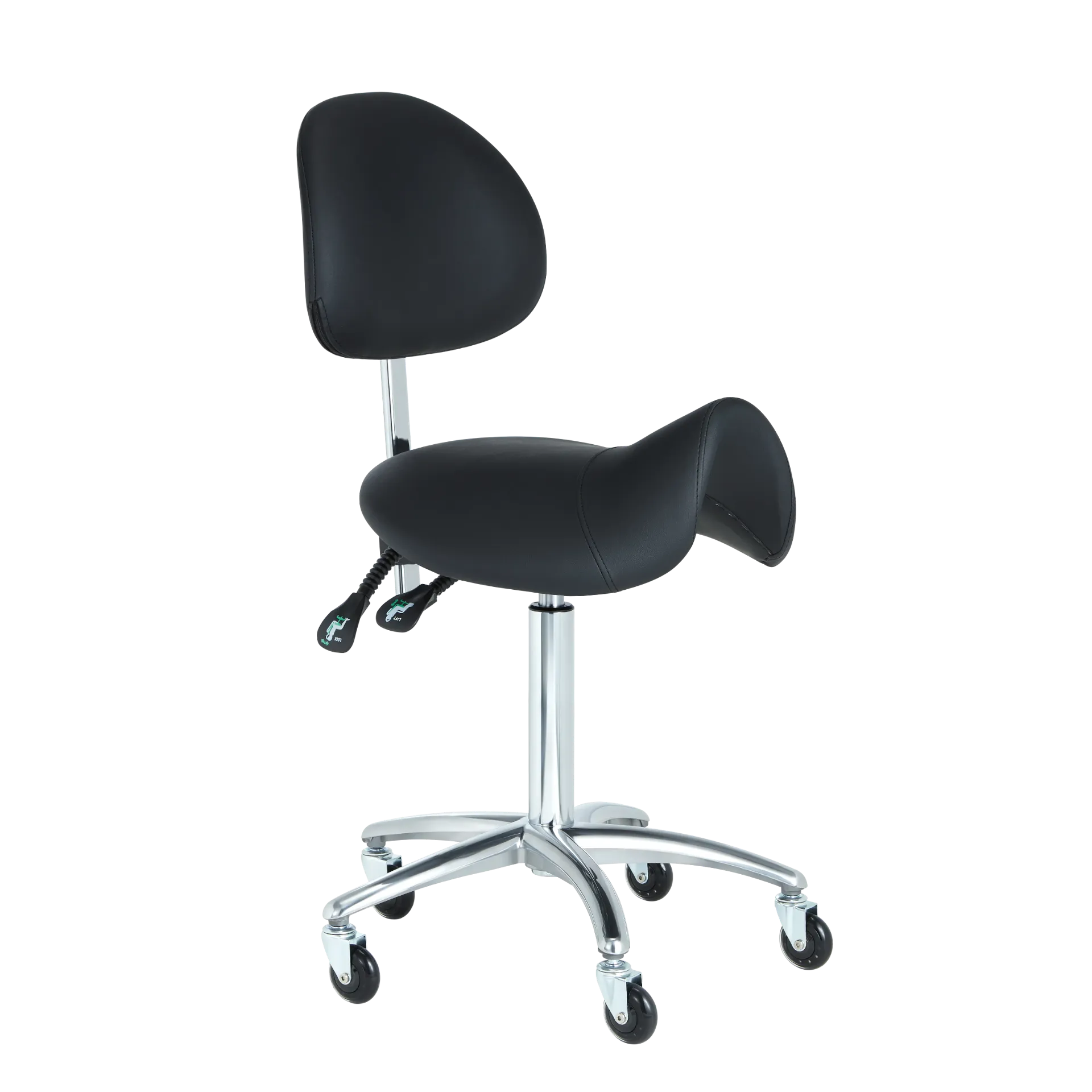 Avlastningsstol Prestige saddle m/rygg