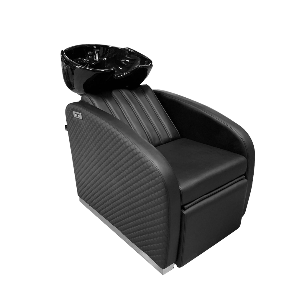 Bakovervask Elhair Aqua MB med massasje. Svart vaskebolle. Batch: